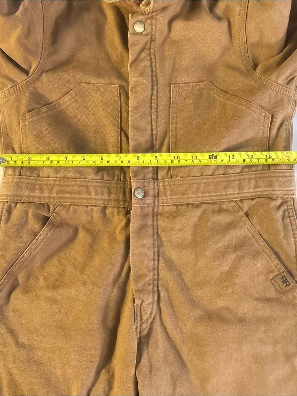 Real Ranch Lined Canvas Duck Coveralls Quilt-Lined Insulated Snap Zip Leg Size M